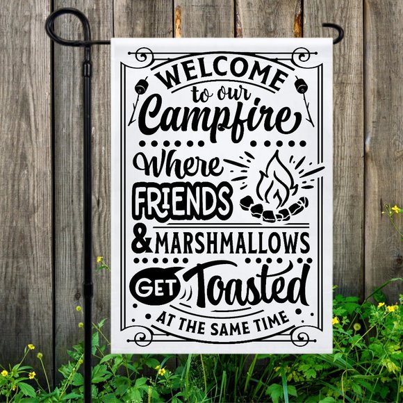 Yard Flag-Rules for Fishing Firepit Lake Camping, Campfire Patio NWT - Picture 7 of 7